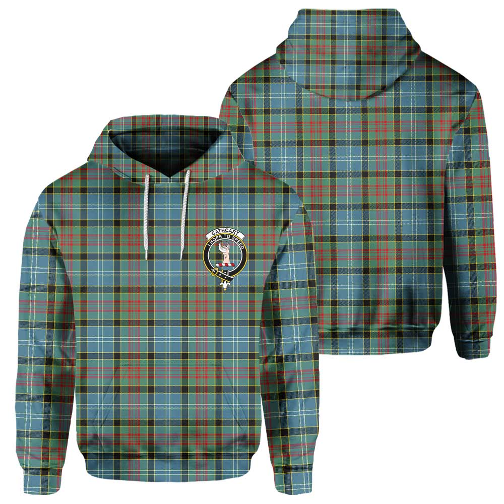 Clan Cathcart Tartan Women Hoodie Crest And Plaid Basic Style