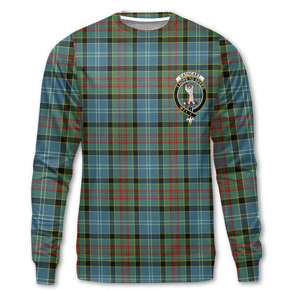 Clan Cathcart Tartan Women Sweatshirt Crest And Plaid Basic Style