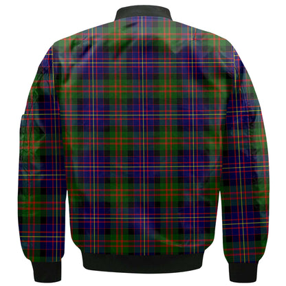 Clan Chalmers Tartan Men Bomber Jacket Crest And Plaid Basic Style