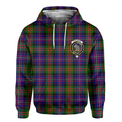 Clan Chalmers Tartan Men Hoodie Crest And Plaid Basic Style