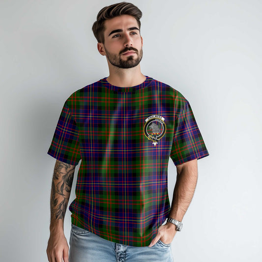 Clan Chalmers Tartan Men T Shirt Crest And Plaid Basic Style