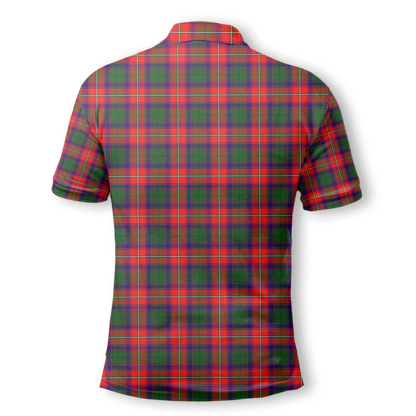 Clan Charteris Tartan Golf Men Polo Shirt Crest And Plaid Basic Style