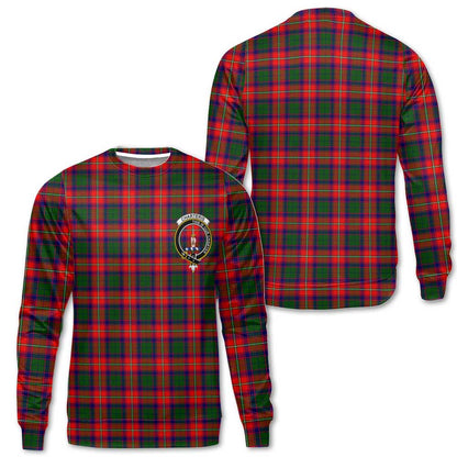 Clan Charteris Tartan Men Sweatshirt Crest And Plaid Basic Style