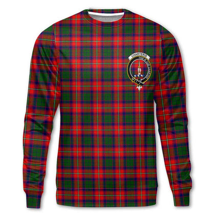 Clan Charteris Tartan Men Sweatshirt Crest And Plaid Basic Style