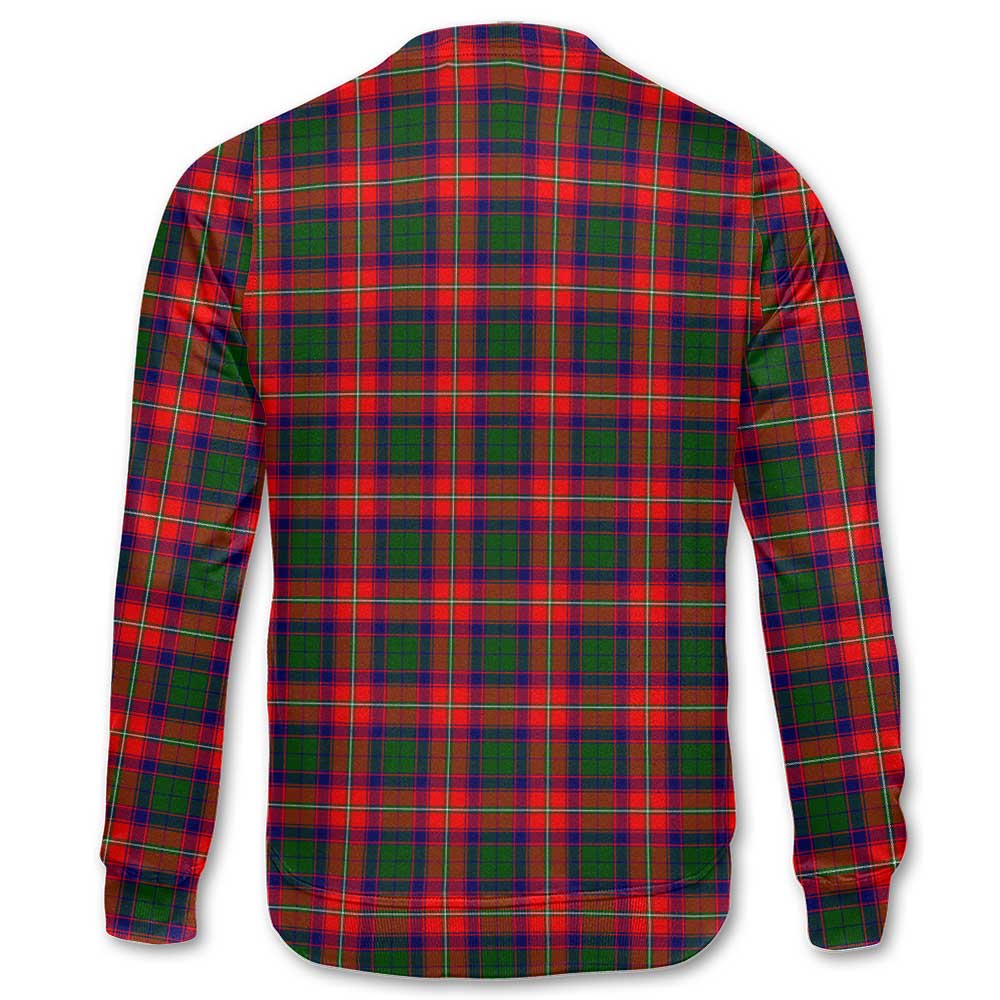 Clan Charteris Tartan Men Sweatshirt Crest And Plaid Basic Style