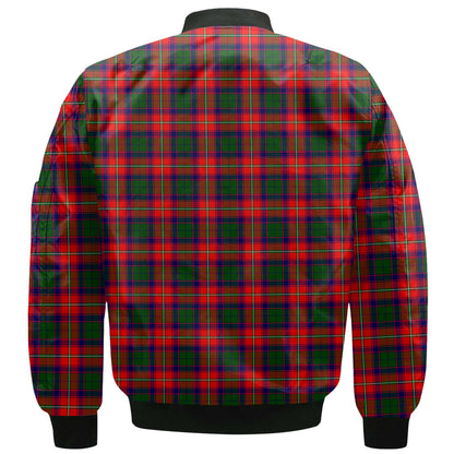 Clan Charteris Tartan Women Bomber Jacket Crest And Plaid Basic Style