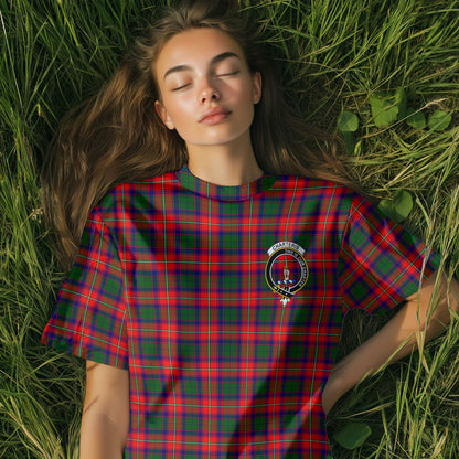 Clan Charteris Tartan Women T Shirt Crest And Plaid Basic Style