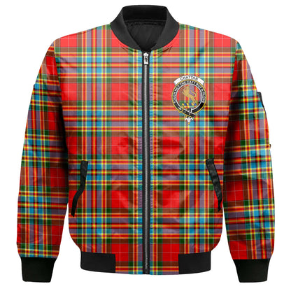 Clan Chattan Tartan Men Bomber Jacket Crest And Plaid Basic Style