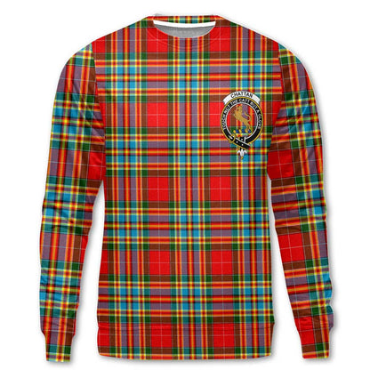 Clan Chattan Tartan Men Sweatshirt Crest And Plaid Basic Style