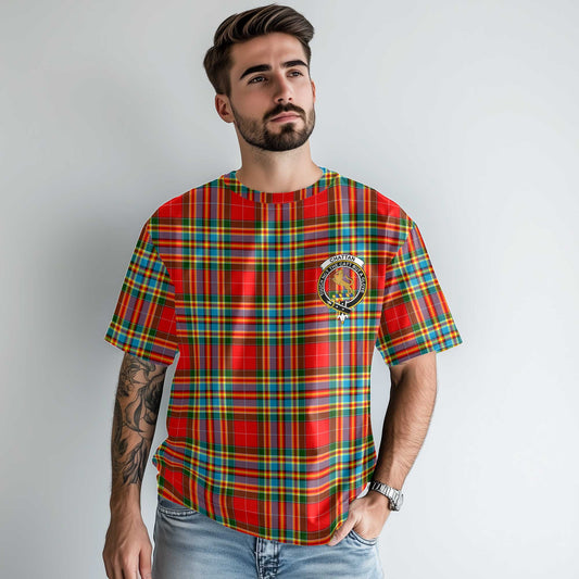 Clan Chattan Tartan Men T Shirt Crest And Plaid Basic Style