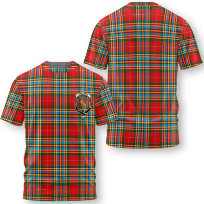 Clan Chattan Tartan Men T Shirt Crest And Plaid Basic Style