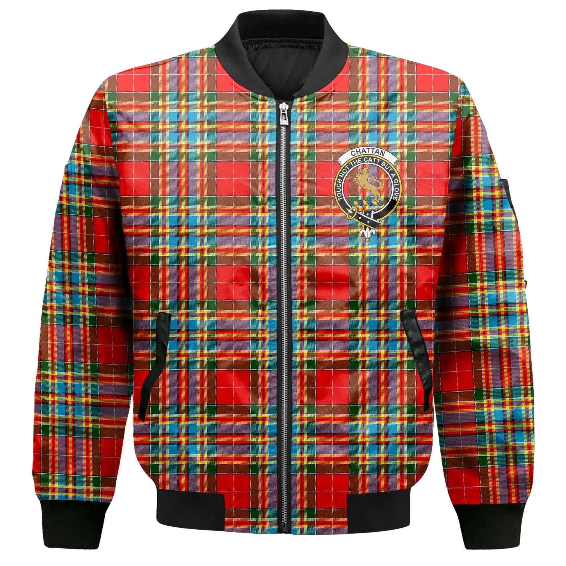 Clan Chattan Tartan Women Bomber Jacket Crest And Plaid Basic Style