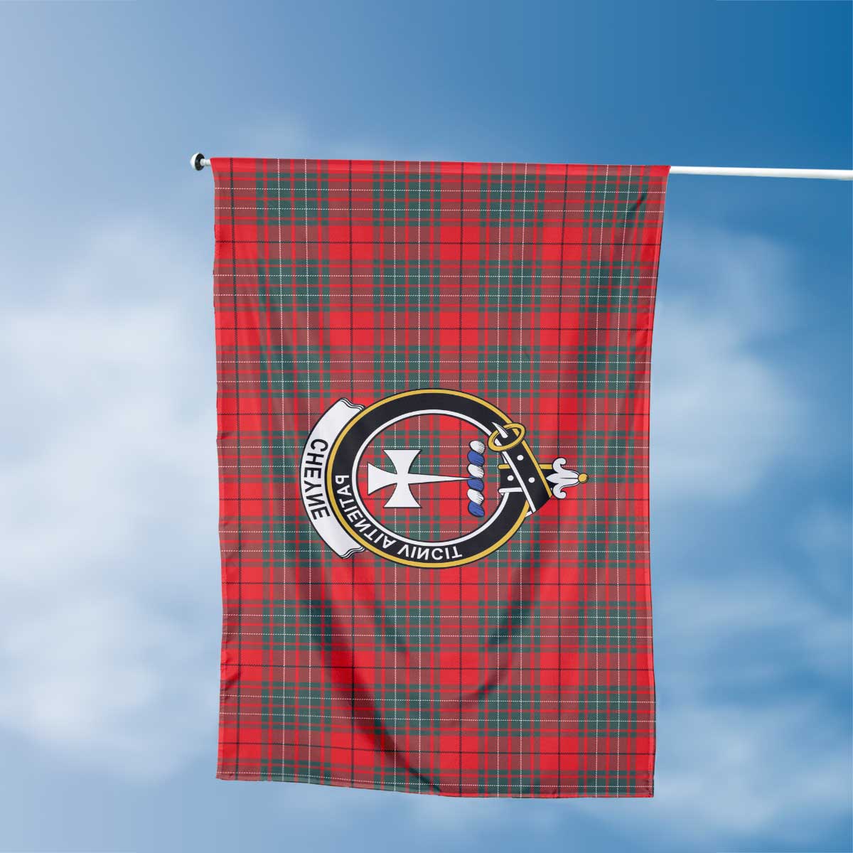 Clan Cheyne Tartan Flag 1 Crest And Plaid Basic Style Tartan House Flag Crest And Plaid Basic Style