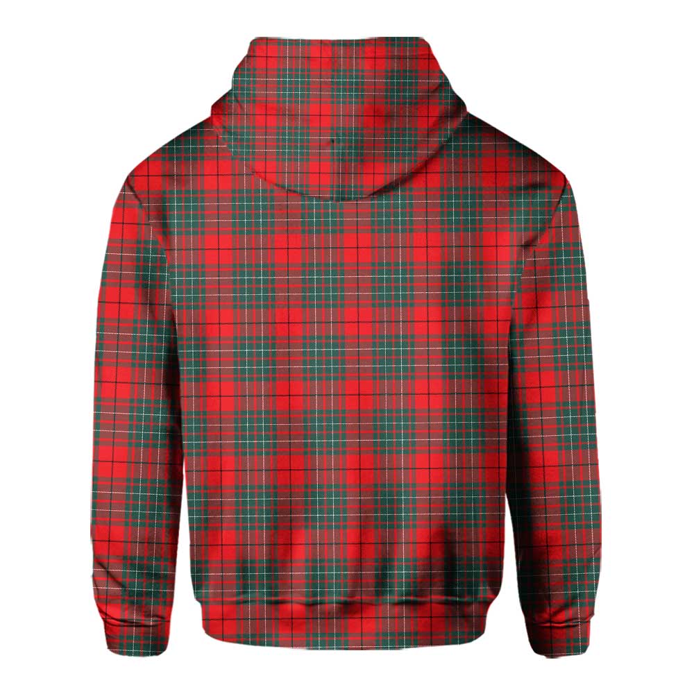 Clan Cheyne Tartan Men Hoodie Crest And Plaid Basic Style