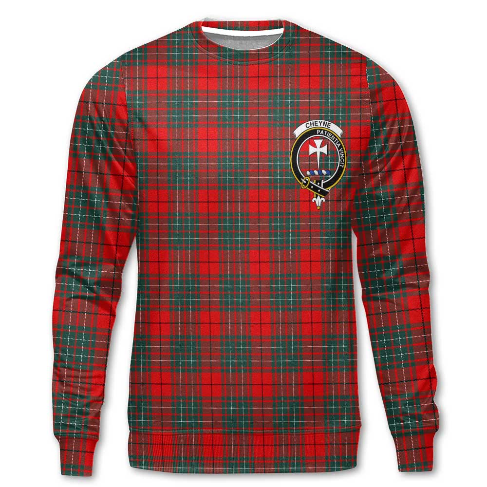 Clan Cheyne Tartan Men Sweatshirt Crest And Plaid Basic Style