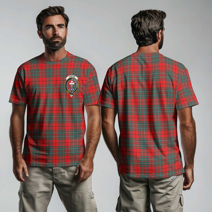 Clan Cheyne Tartan Men T Shirt Crest And Plaid Basic Style