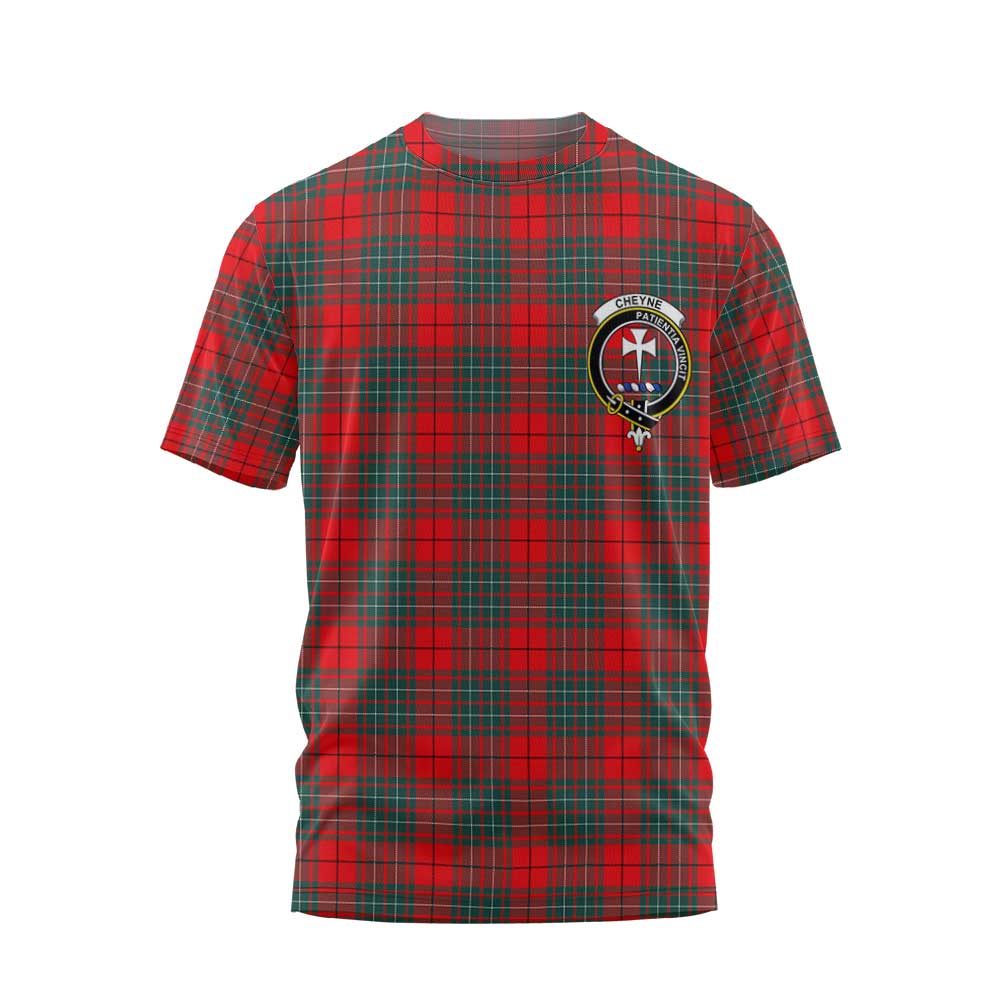 Clan Cheyne Tartan Women T Shirt Crest And Plaid Basic Style