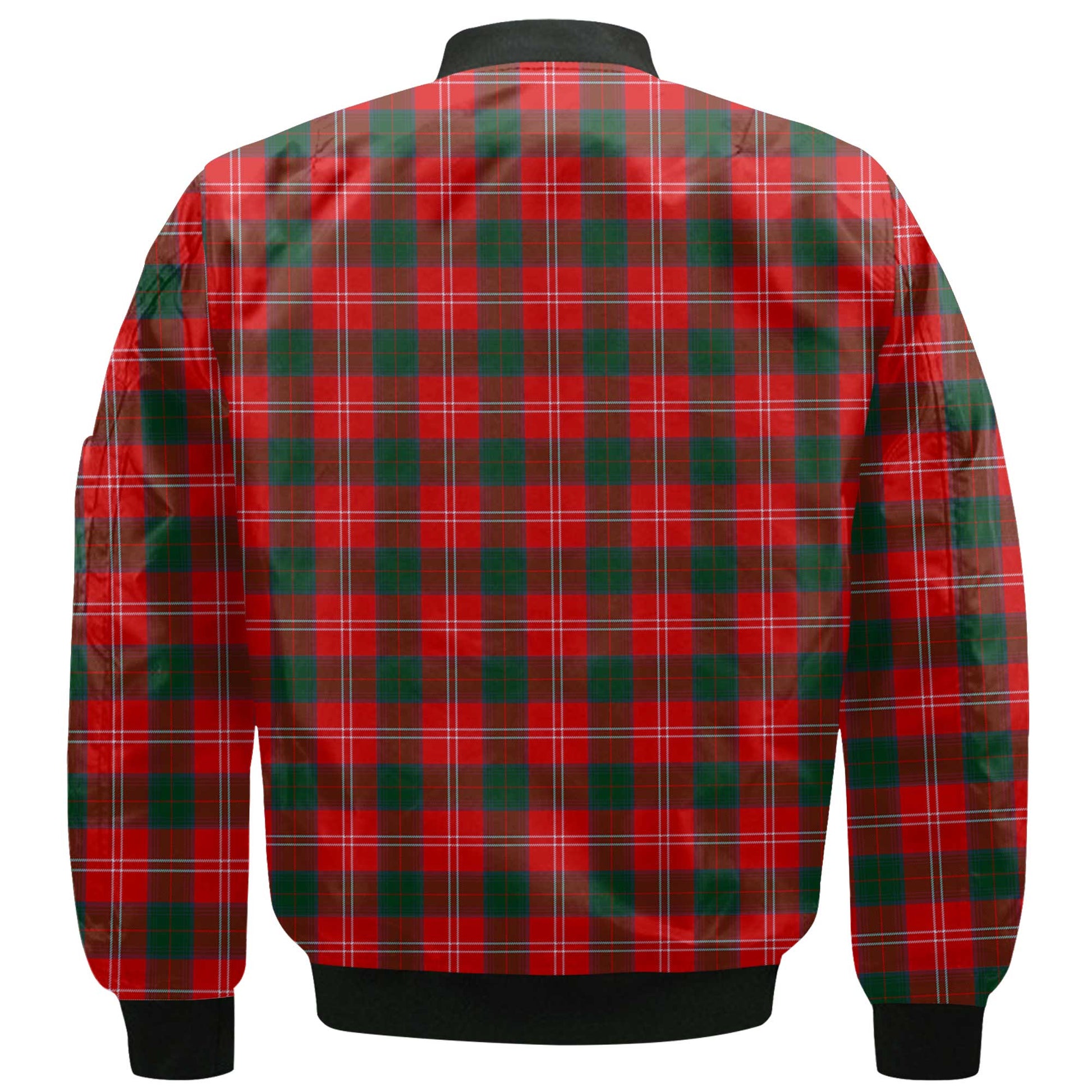 Clan Chisholm Tartan Men Bomber Jacket Crest And Plaid Basic Style