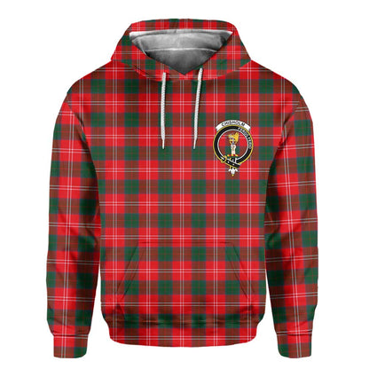 Clan Chisholm Tartan Men Hoodie Crest And Plaid Basic Style