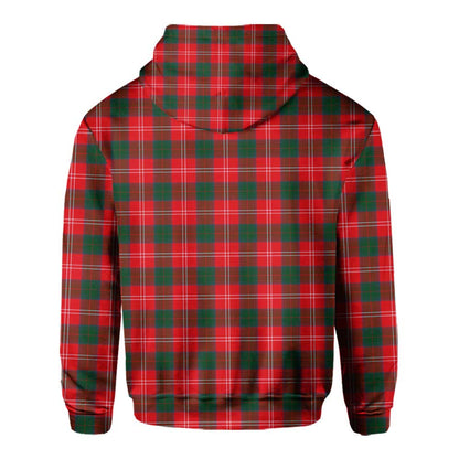 Clan Chisholm Tartan Men Hoodie Crest And Plaid Basic Style