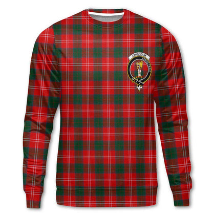 Clan Chisholm Tartan Men Sweatshirt Crest And Plaid Basic Style