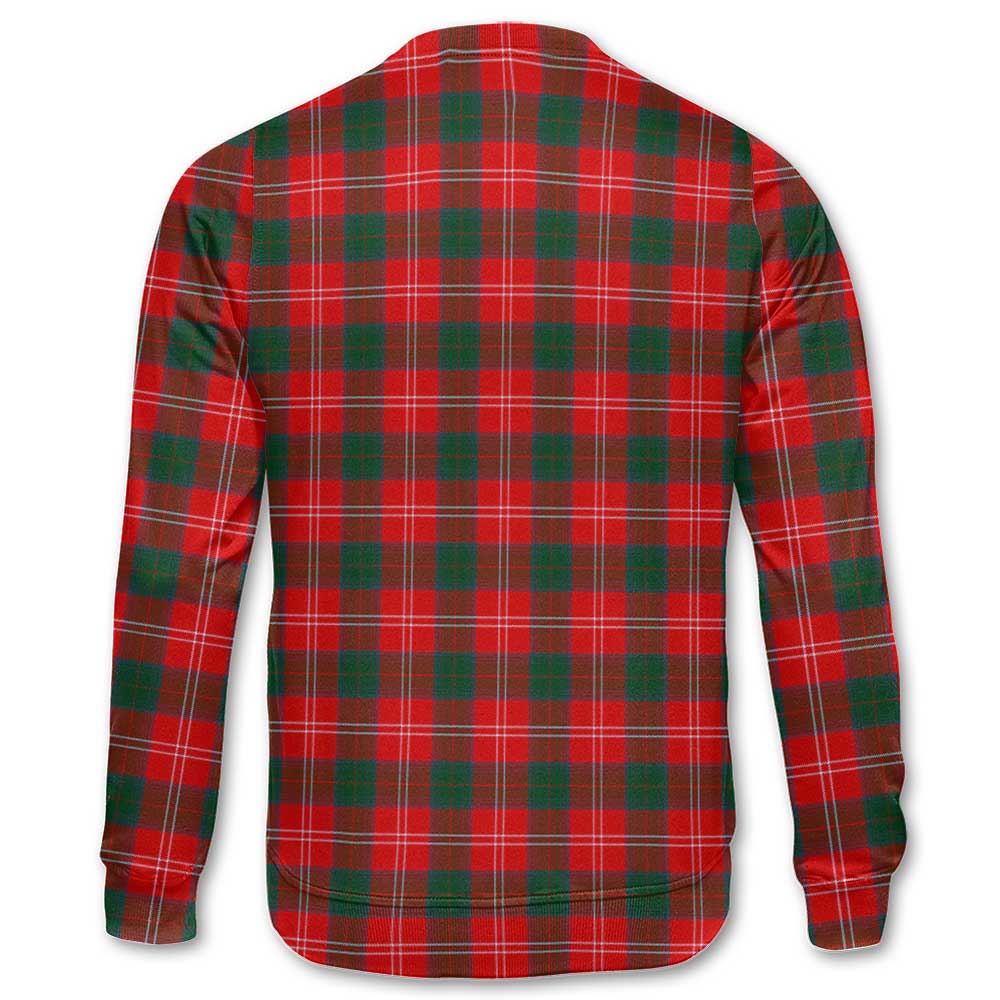 Clan Chisholm Tartan Men Sweatshirt Crest And Plaid Basic Style