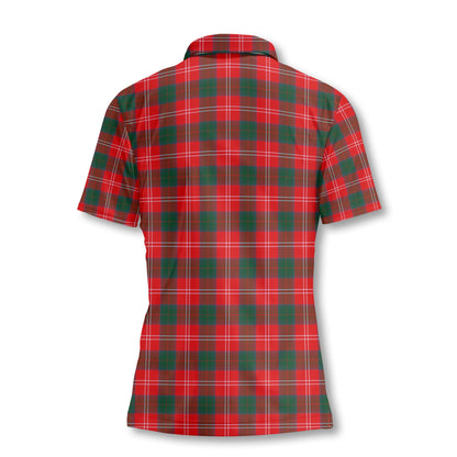 Clan Chisholm Tartan Women Polo Shirt Crest And Plaid Basic Style