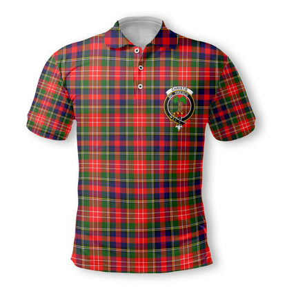 Clan Christie Tartan Golf Men Polo Shirt Crest And Plaid Basic Style