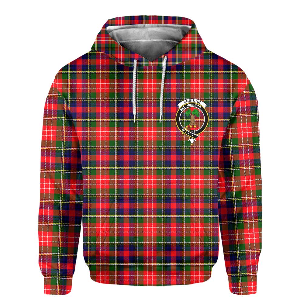 Clan Christie Tartan Women Hoodie Crest And Plaid Basic Style