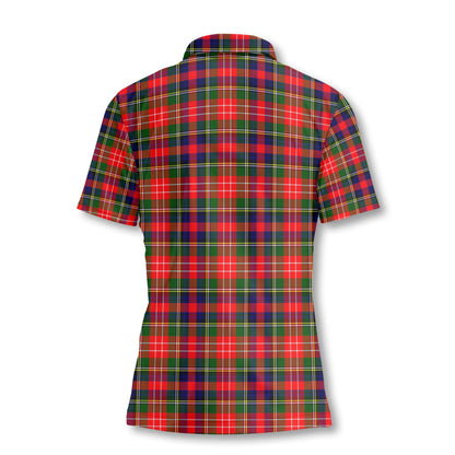 Clan Christie Tartan Women Polo Shirt Crest And Plaid Basic Style