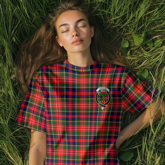 Clan Christie Tartan Women T Shirt Crest And Plaid Basic Style