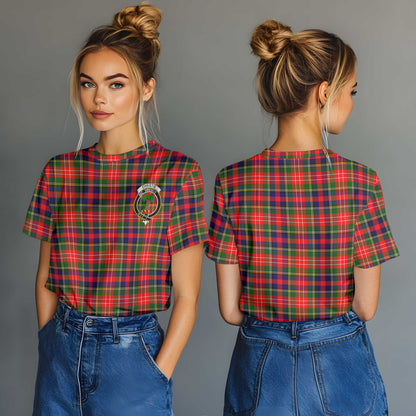 Clan Christie Tartan Women T Shirt Crest And Plaid Basic Style