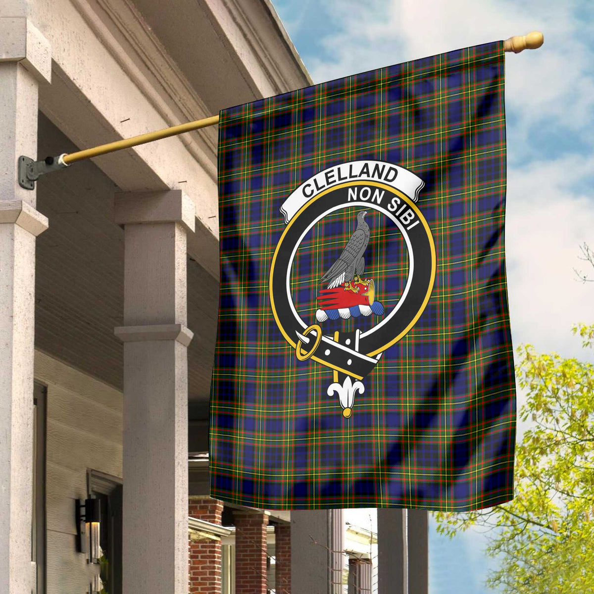 Clan Clelland Tartan Garden Flag Crest And Plaid Basic Style