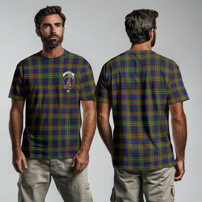 Clan Clelland Tartan Men T Shirt Crest And Plaid Basic Style