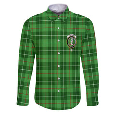 Clan Clephane Tartan Long Sleeve Button Shirt Crest And Plaid Basic Style