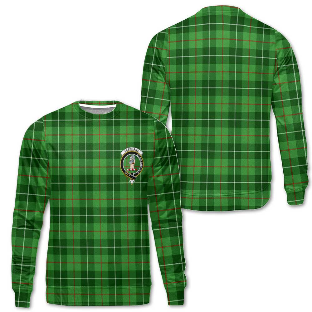 Clan Clephane Tartan Men Sweatshirt Crest And Plaid Basic Style