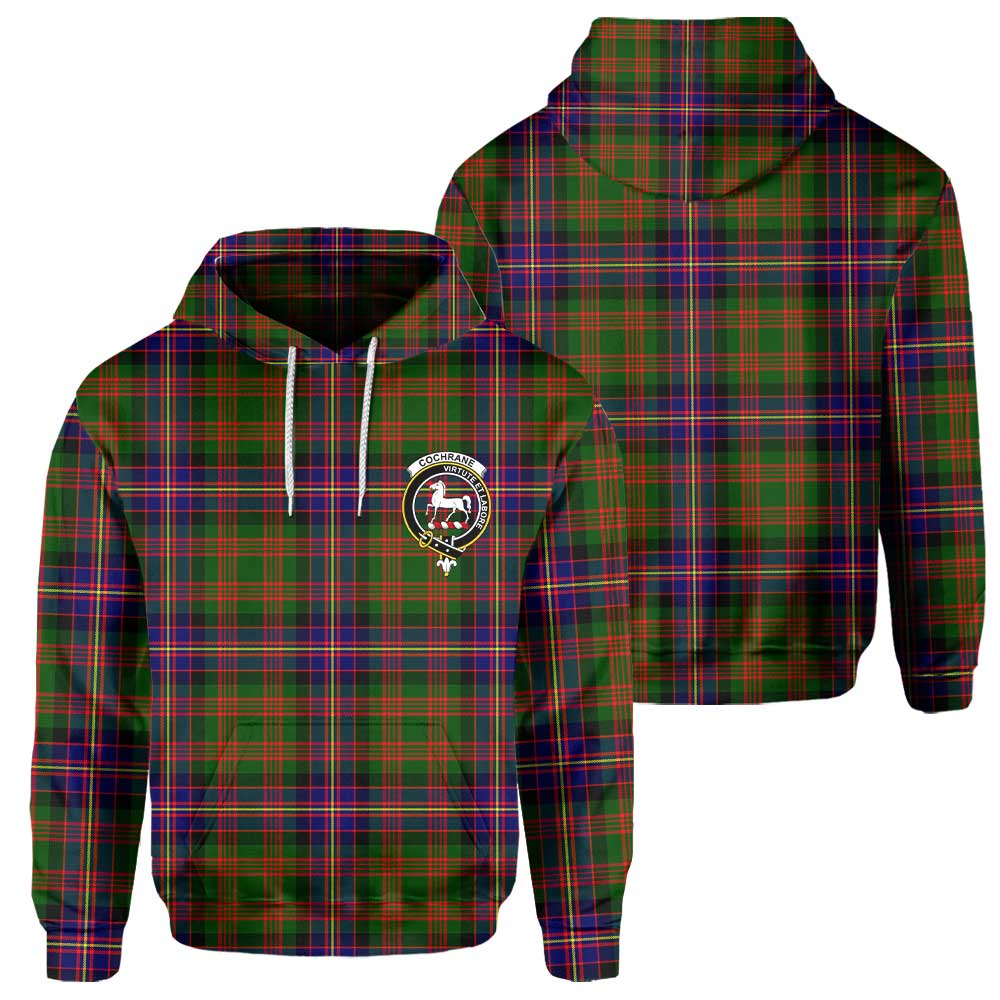 Clan Cochrane Tartan Men Hoodie Crest And Plaid Basic Style