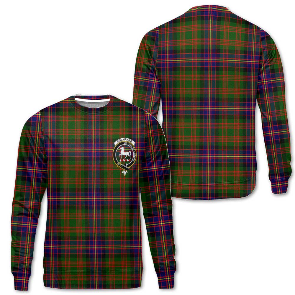 Clan Cochrane Tartan Men Sweatshirt Crest And Plaid Basic Style