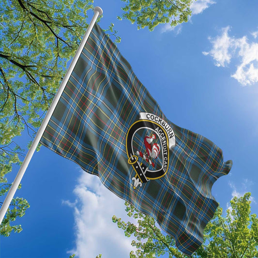 Clan Cockburn Tartan Flag Crest And Plaid Basic Style