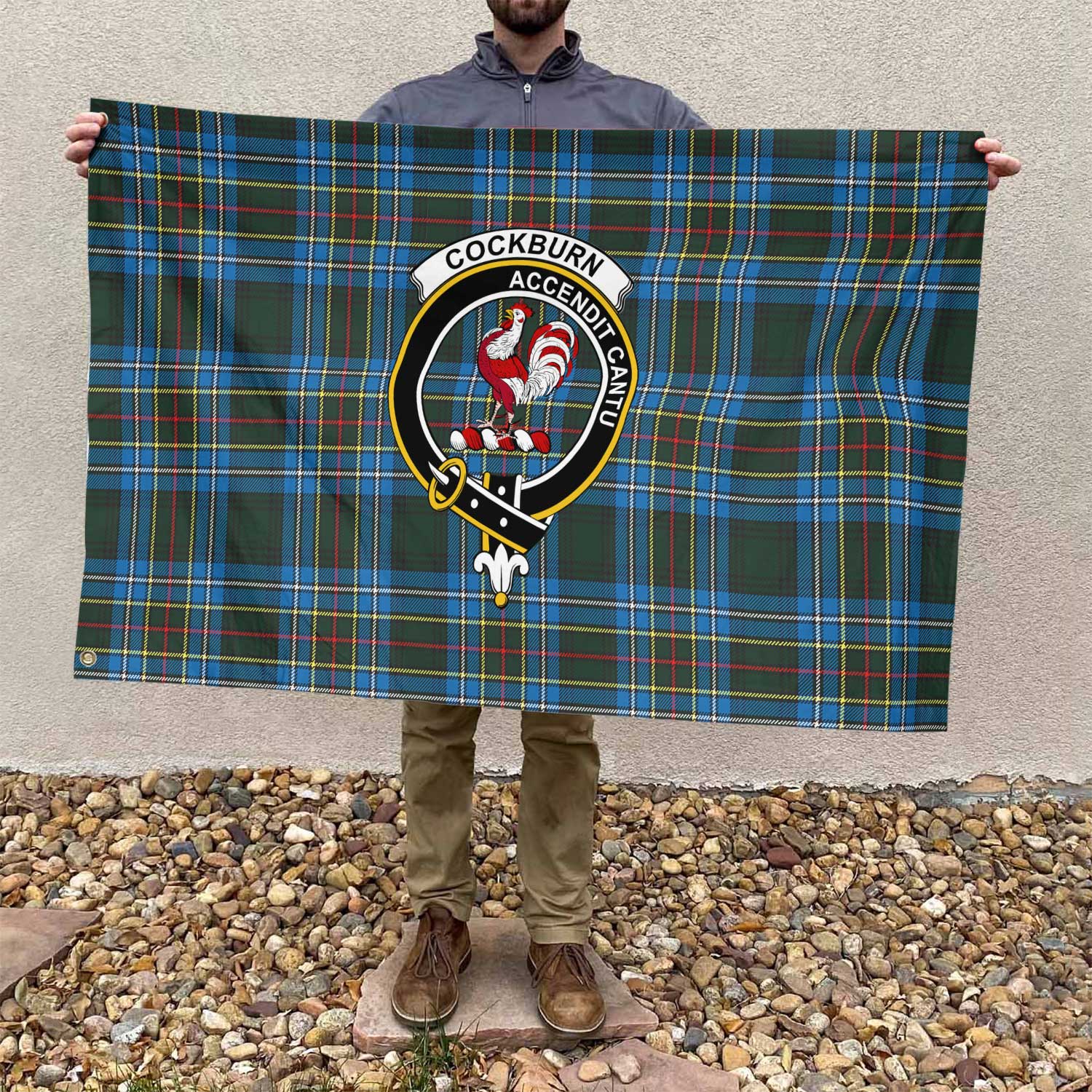 Clan Cockburn Tartan Flag 1 Crest And Plaid Basic Style Tartan House Flag Crest And Plaid Basic Style