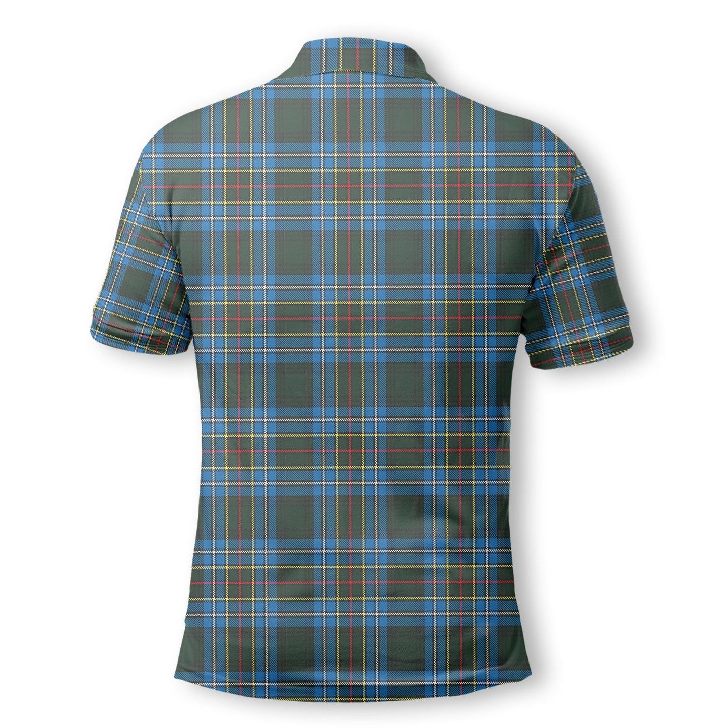 Clan Cockburn Tartan Golf Men Polo Shirt Crest And Plaid Basic Style