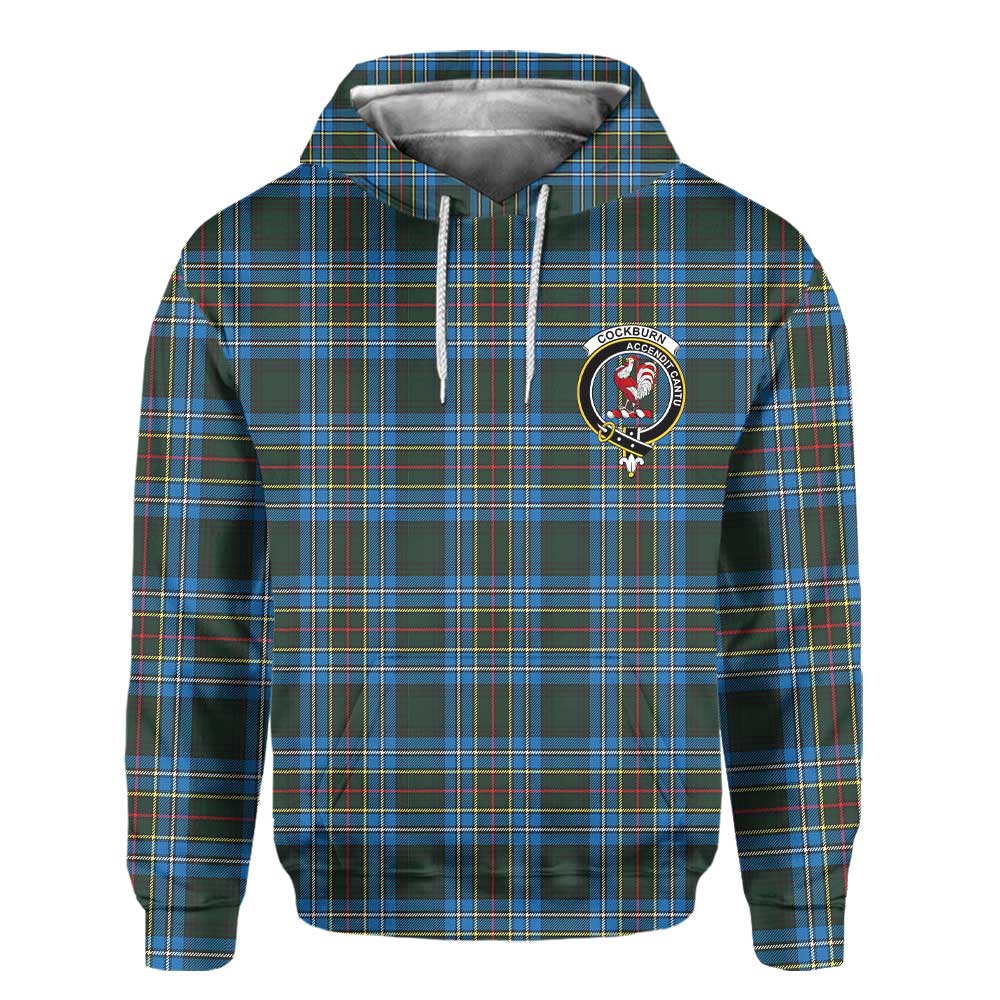 Clan Cockburn Tartan Men Hoodie Crest And Plaid Basic Style