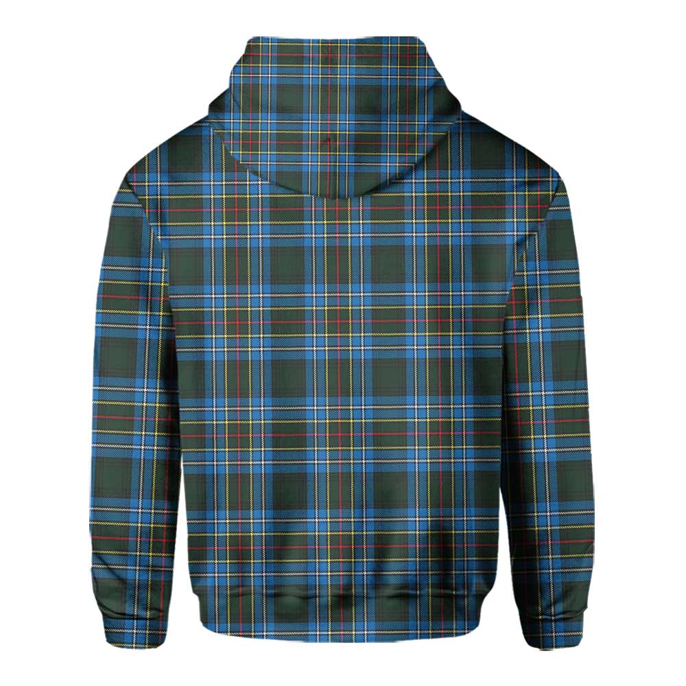 Clan Cockburn Tartan Men Hoodie Crest And Plaid Basic Style