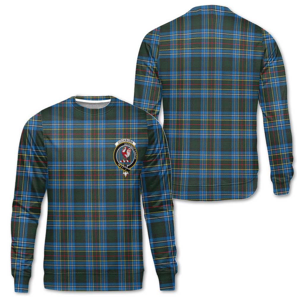 Clan Cockburn Tartan Men Sweatshirt Crest And Plaid Basic Style