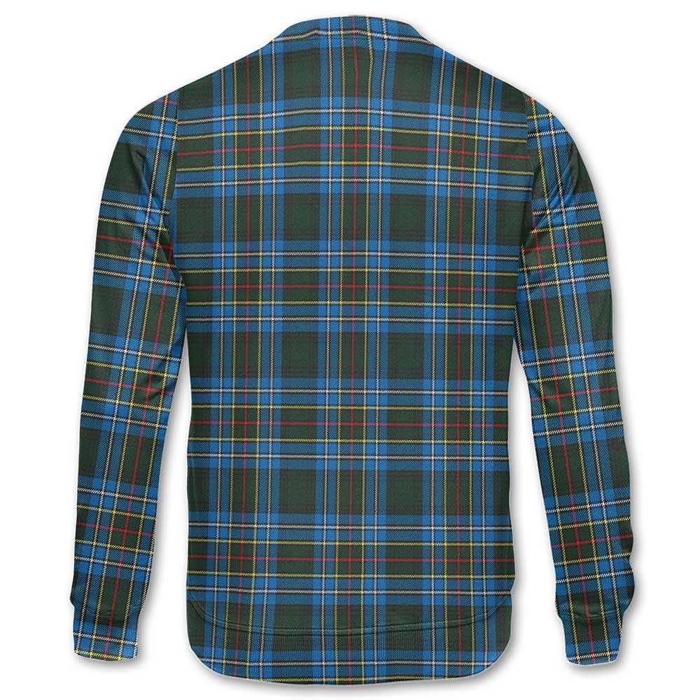 Clan Cockburn Tartan Men Sweatshirt Crest And Plaid Basic Style