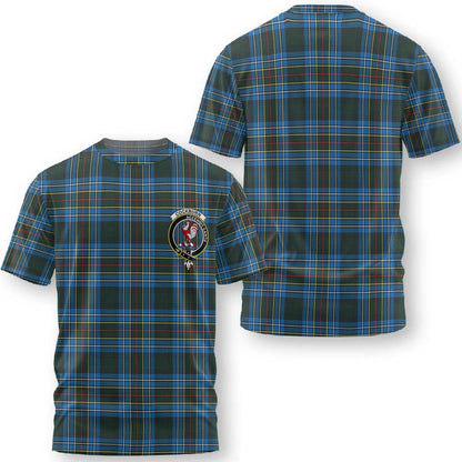 Clan Cockburn Tartan Men T Shirt Crest And Plaid Basic Style