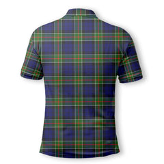 Clan Colquhoun Tartan Golf Men Polo Shirt Crest And Plaid Basic Style