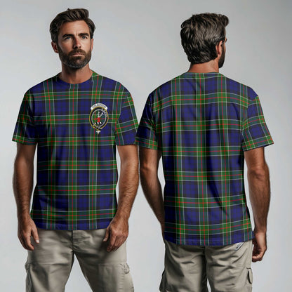 Clan Colquhoun Tartan Men T Shirt Crest And Plaid Basic Style