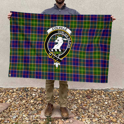 Clan Colville Tartan Flag 1 Crest And Plaid Basic Style Tartan House Flag Crest And Plaid Basic Style