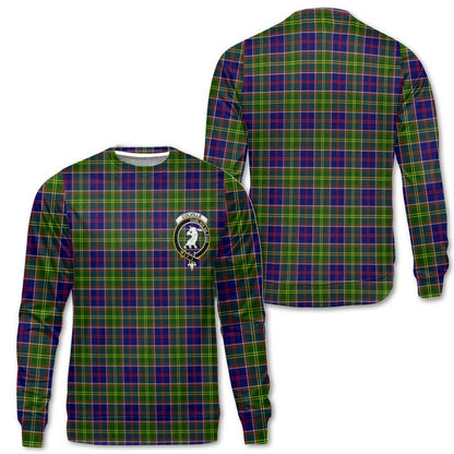 Clan Colville Tartan Men Sweatshirt Crest And Plaid Basic Style